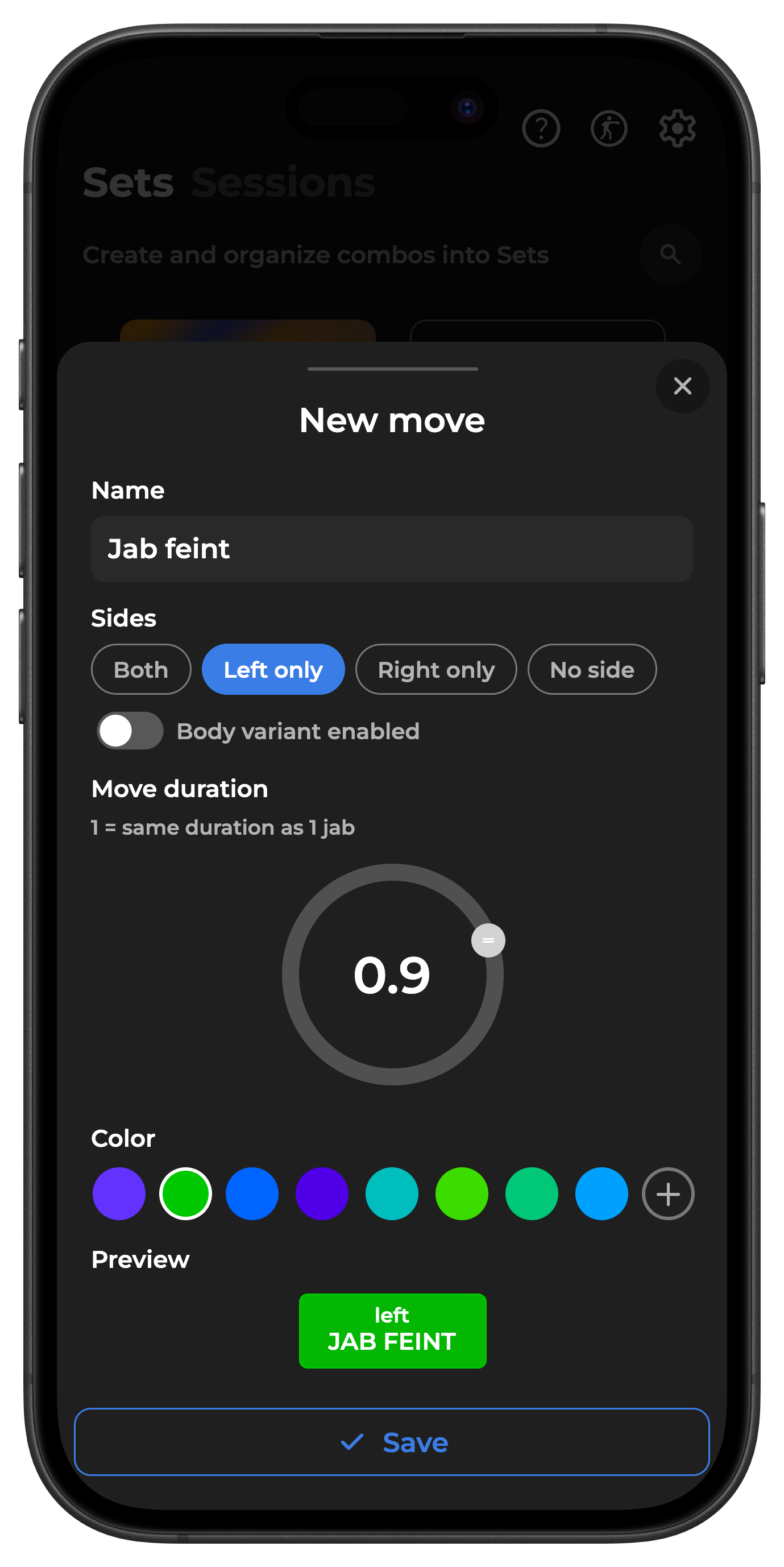 Custom move creation